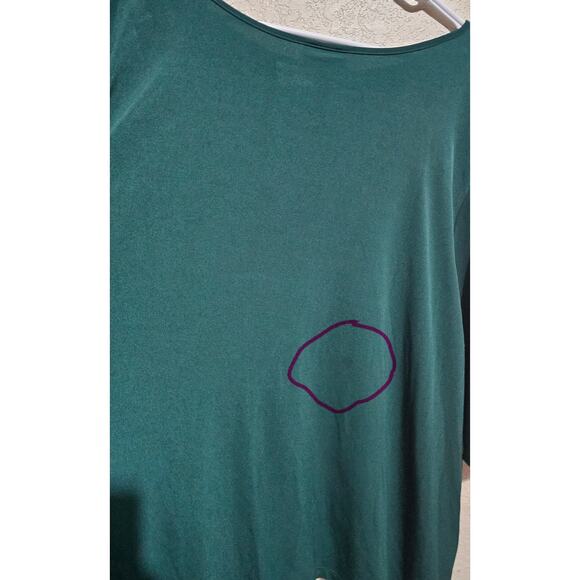 Catherines Tunic Blouse Womens Plus Size 3XWP 26/28wp Green Keyhole Top (957) - Picture 4 of 5